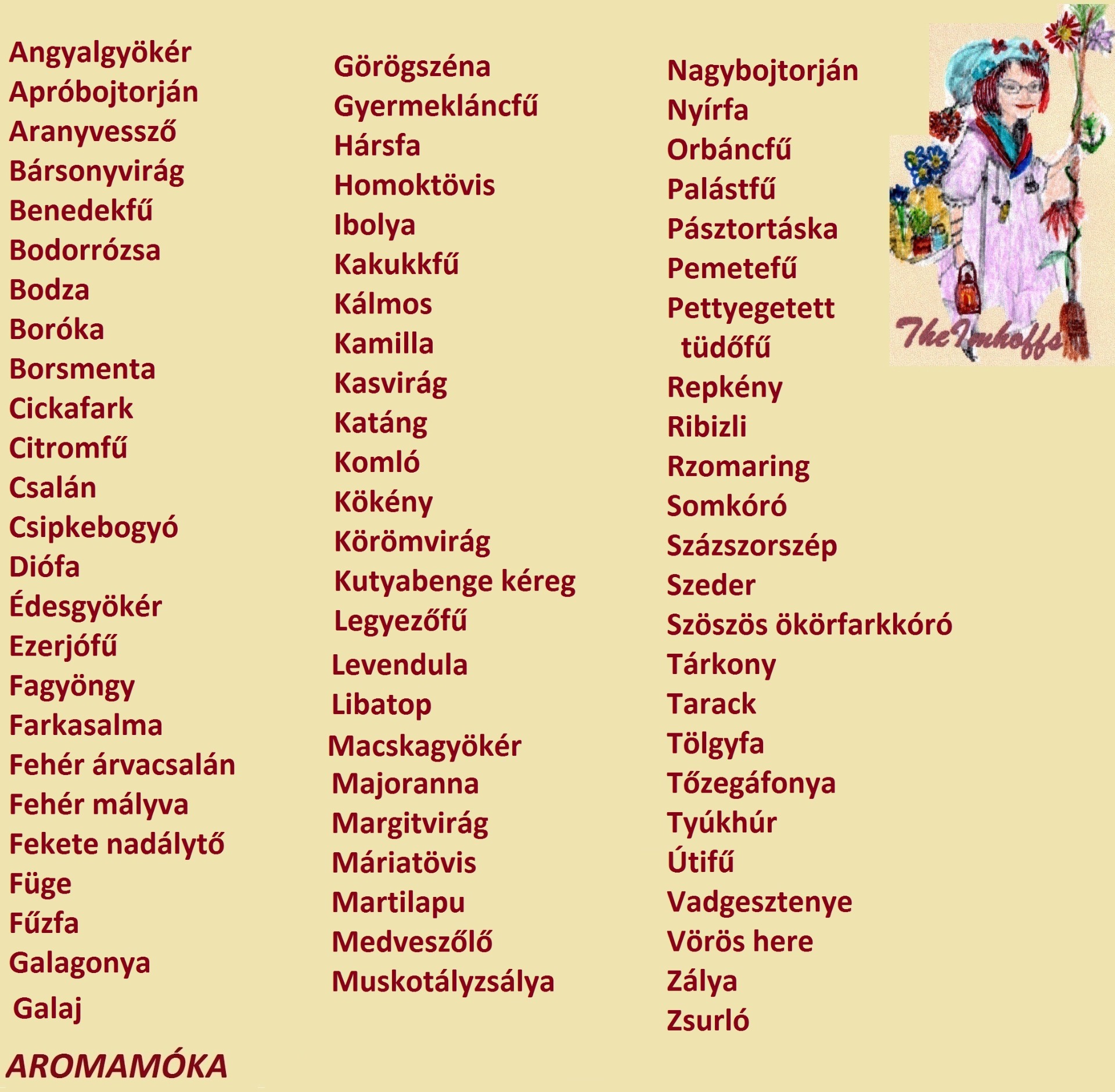 Ezeket a gyógynövényleírásokat tartalmazza a társasjáték.